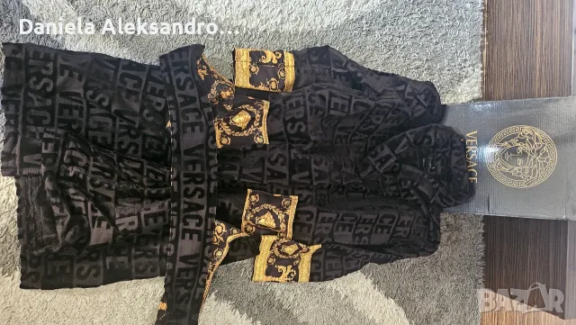 Versace луксозен мъжки халат, снимка 4 - Хавлиени кърпи - 55085109