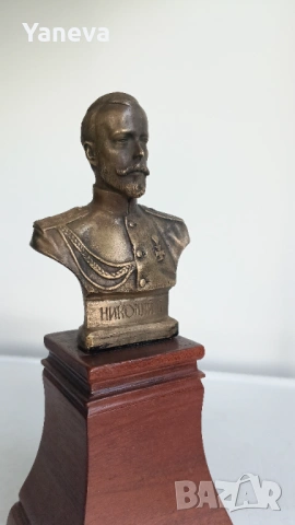 Бронзов бюст на Николай II Александрович Романов, последният император на Руската империя., снимка 3 - Статуетки - 54139747