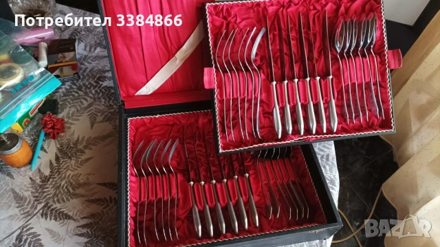 Сервиз за хранене хромиран, снимка 4 - Сервизи - 54182446