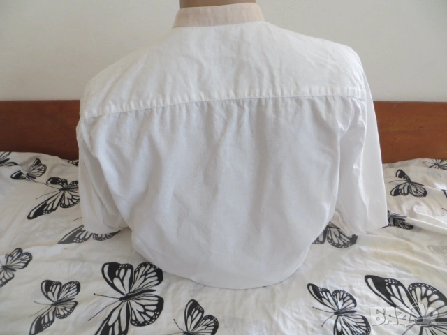 Мъжки ризи с дълъг ръкав и права яка от лен и памук, снимка 6 - Ризи - 41312639