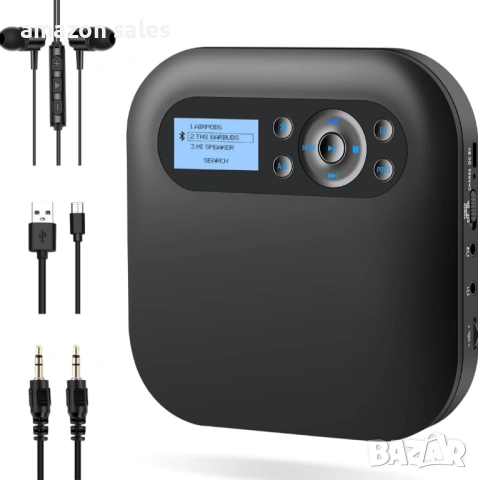 Преносим CD плейър DESOBRY с Bluetooth CD плейър с високоговорители, презареждащ се дискмен за кола , снимка 4 - Други - 54479867