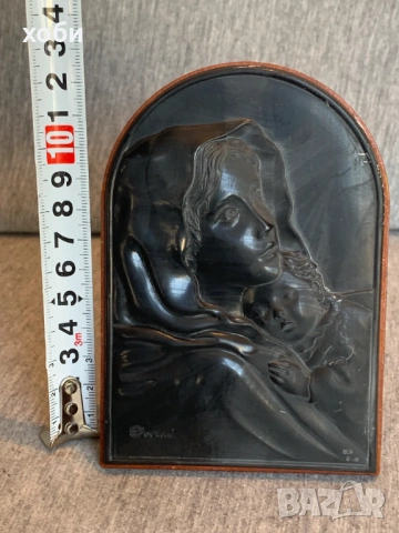  Мадона с Младенеца на дървен гръб с поставка,, снимка 4 - Икони - 54100377