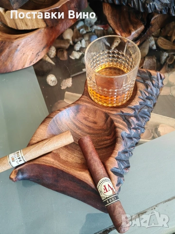 Пепелник за пури с място за чаши, снимка 3 - Декорация за дома - 54329253