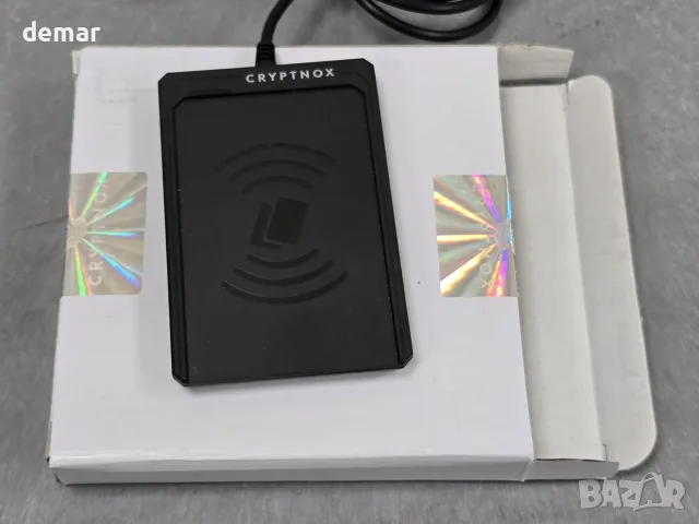 NFC безконтактен четец за смарт карти USB-C за FIDO2 и MIFARE, ISO 14443, USB-A адаптер, снимка 7 - Друга електроника - 55569353