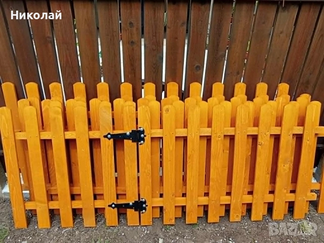 Декоративна дървена ограда за двор градина заведение детска площадка , дървени огради врата оградки