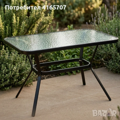Елегантна правоъгълна маса – стъклен плот, модерен и устойчив дизайн, снимка 7 - Маси - 54068588