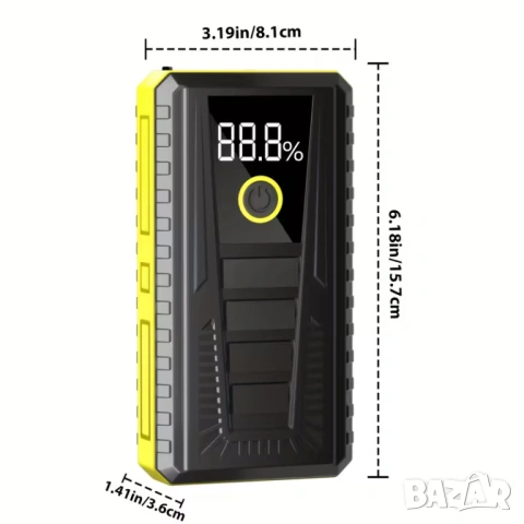 Компактно стартерно устройство за подпомагане акумулатора на автомобила, 1200A , снимка 2 - Аксесоари и консумативи - 54098544