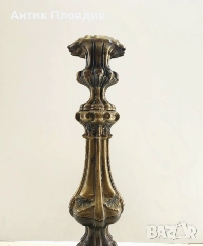 Бароков свещник с богата орнаментика, снимка 4 - Декорация за дома - 54540714