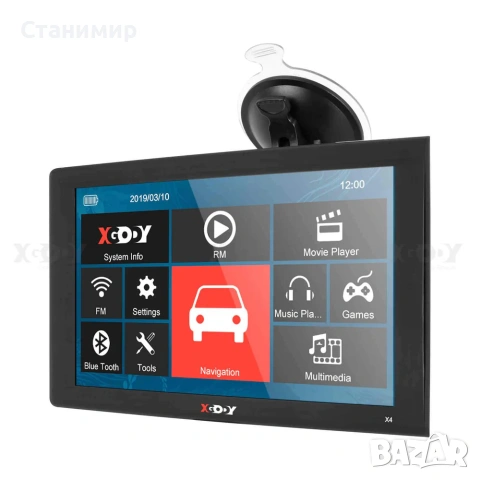 Голяма НОВА 9" GPS Навигация XGODY X4 — Професионална за Камион / ТИР (Пълна Европа)