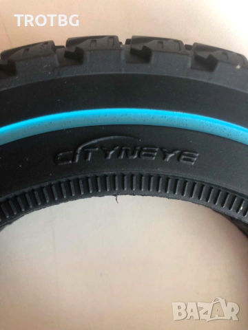 Плътна гума 10x2 със син ринг за Xiaomi M365 Pro / Pro2 / 1S, снимка 4 - Други спортове - 54574700