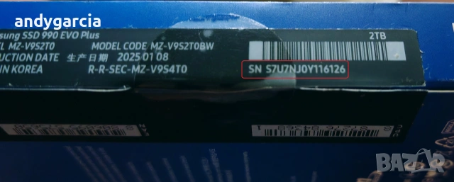 2TB SSD SAMSUNG 990 EVO Plus PCIe 4.0 M.2 Type 2280, ЧИСТО НОВ ДИСК за лаптоп или настолен, снимка 5 - Твърди дискове - 55146780