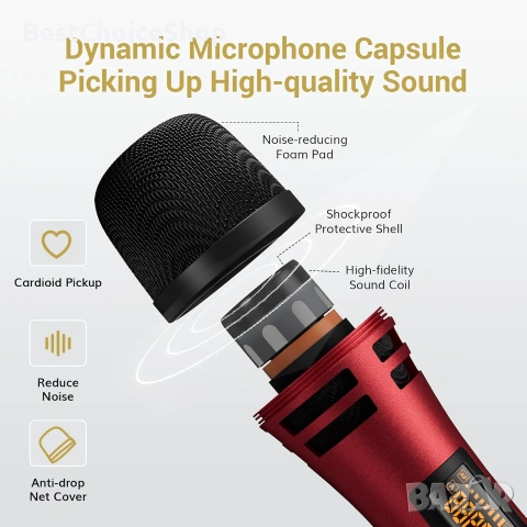 TONOR TW350 Безжични микрофони и приемник с XLR и 6.35 мм аудио интерфейс, 60м, караоке, сватба, DJ, снимка 10 - Микрофони - 55071007