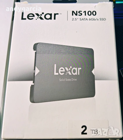  2TB Lexar NS100 SSD диск сив SATA 6 Gb/s, 2.5"  скорост четене до 550MB/s 2tb 2ТБ 2тб 100% здраве , снимка 4 - Твърди дискове - 54544143