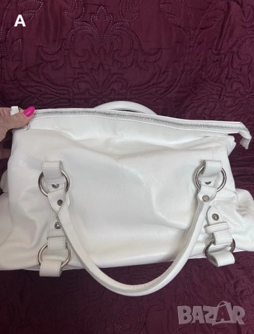 Дамска чанта естествена кожа Massimo Dutti, снимка 3 - Чанти - 30371107