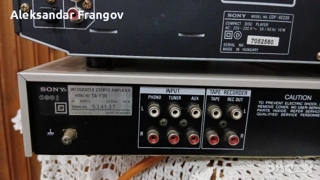 SONY TA - F 30 , снимка 5 - Ресийвъри, усилватели, смесителни пултове - 54008141