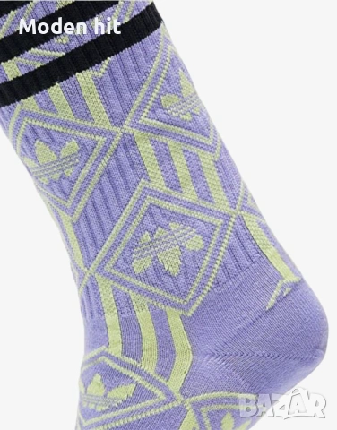 Оригинал! ADIDAS 2 Packs Crew Socks Multicolor/White унисекс комплект от 2 чифта чорапи размер 40-42, снимка 2 - Мъжки чорапи - 54601087