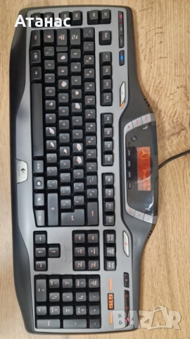 РЯДКА РЕТРО Геймърска клавиатура Logitech G15 | Y-UW92 | Син LCD, снимка 2 - Клавиатури и мишки - 54218832