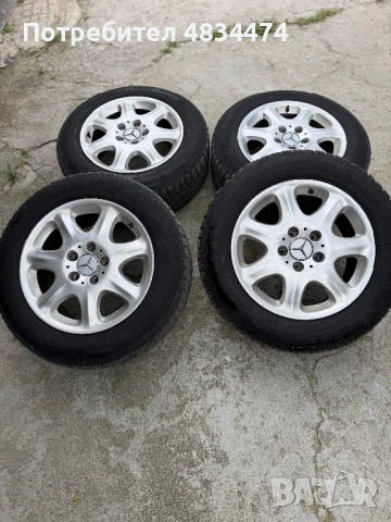 Продавам комплект 16-ки зимни джанти с гуми за Mercedes-Benz W211.
