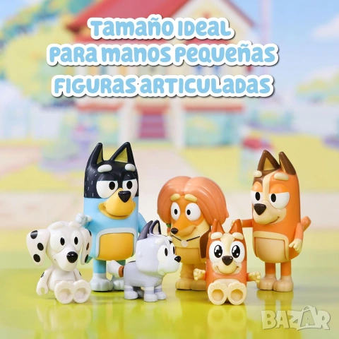 Детски комплект Блуи с мини играчки Famosa Bluey Pack 8 Figuras Bluey Heeler Family & Mates Pa, снимка 2 - Образователни игри - 54976068