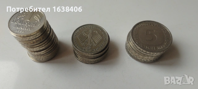 Лот монети Deutsche marks, снимка 3 - Нумизматика и бонистика - 54079253
