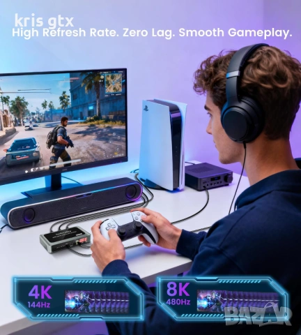 HDMI Audio Extractor HDMI аудио екстрактор сплитер HDMI+Toslink SPDIF+Coaxial Dobly Atmos 7.1, DTS, снимка 2 - Други - 54712982