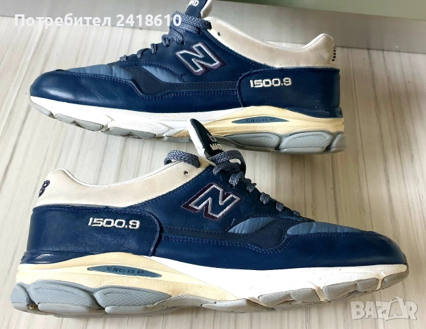 New Balance 1500.9 Made in England Mens Size 44.5 /28.5 см. UK 10  ОРИГИНАЛ! Мъжки Кецове ест кожа, снимка 11 - Кецове - 54887011