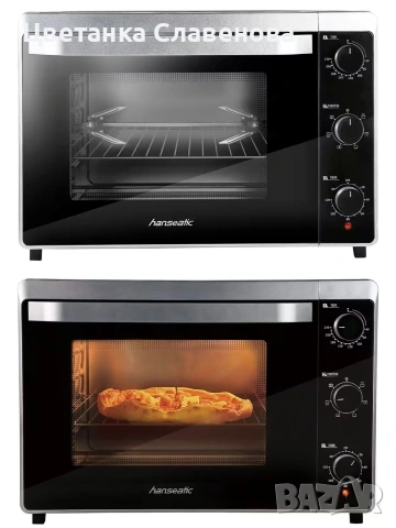 Мини фурна Hanseatic обем 42 л, 1800 W таймер, снимка 2 - Печки, фурни - 54755713