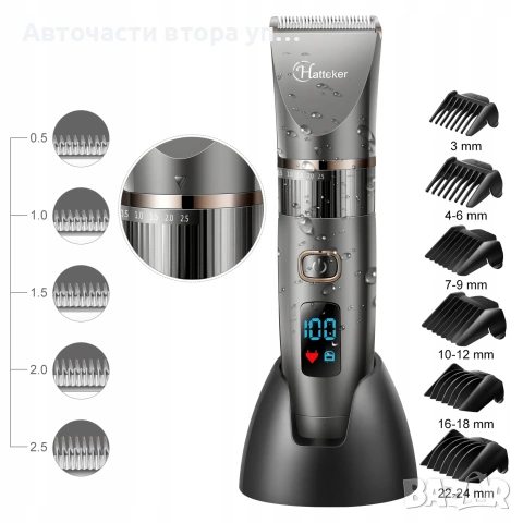 комплект за подстригване Hatteker RFC-690, снимка 3 - Машинки за подстригване - 54551241