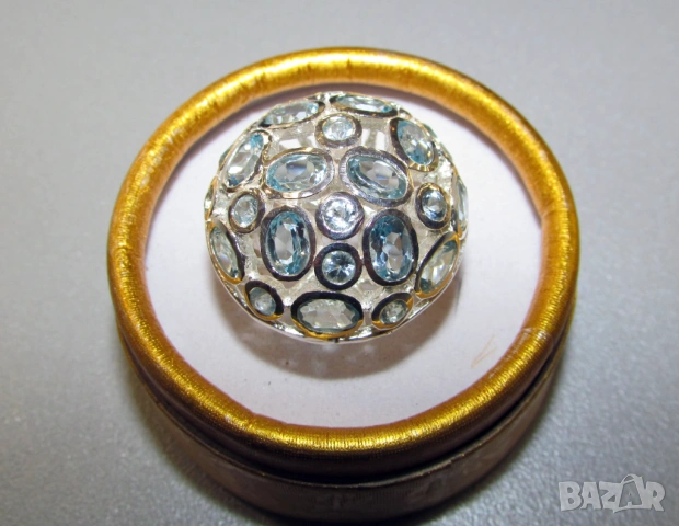 925 сребърен пръстен с топаз, снимка 3 - Пръстени - 54079196