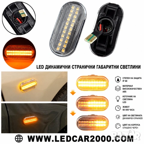 LED Динамични Странични Мигачи за Nissan Qashqai J10 / Note E11 / Tiida C11 / Navara D40, снимка 8 - Аксесоари и консумативи - 54987578