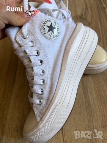 Оригинални бели кецове CONVERSE Chuck Taylor All Star Move ! 36,5 н, снимка 2 - Кецове - 38484695