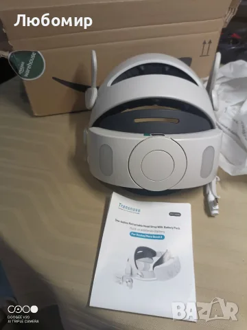 Каишка за глава TRANSNOVO, съвместима с Oculus Quest 2, батерия 6000 mAh VR аксесоар за Meta Quest, снимка 2 - Други игри и конзоли - 55419879