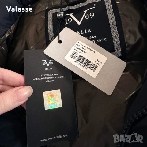 С етикет 19V69 Versace оригинален черен спортен елек/грейка S , снимка 2 - Спортни дрехи, екипи - 54712997