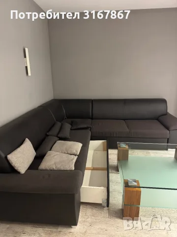 Голям ъглов разтегателен диван с ракла 270×270 см + холна маса, снимка 5 - Дивани и мека мебел - 55500043