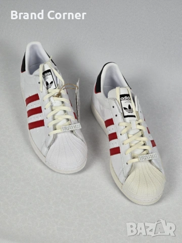 Чисто нови Adidas Superstar – Лимитирана серия (Бяло/Червено) с етикети, снимка 2 - Маратонки - 54288188