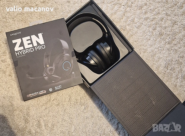Безжични слушалки Gaming CREATIVE ZEN HYBRID PRO, Микрофон, Bluetooth 5.3, Хибриден ANC, RGB LED