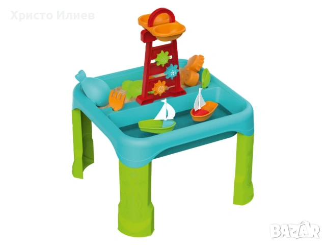 Маса за игра с вода и пясък с играчки, снимка 2 - Други - 54499996