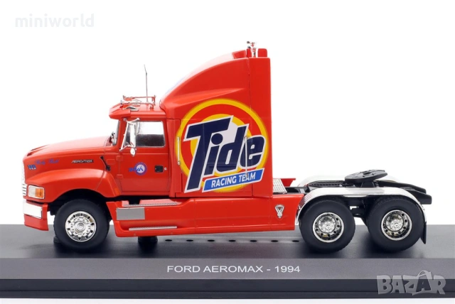 FORD Aeromax ”Tide Racing Team” влекач 1994 - мащаб 1:43 на Hachette моделът е нов в блистер, снимка 3 - Колекции - 54696853