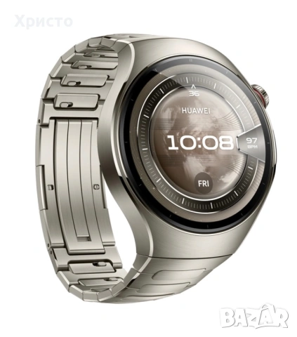 НОВ!!! Смарт часовник HUAWEI Watch 5, 46 мм, Aerospace-Grade Titanium, LTE, Silver  , снимка 8 - Смарт часовници - 54556690