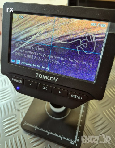 НОВ Дигитален микроскоп TOMLOV DM4W с LCD екран и ВГРАДЕНА ВЕЗНА, снимка 2 - Друга електроника - 55023418
