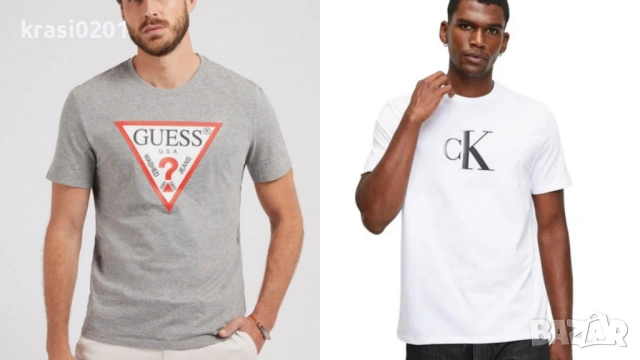 GUESS< CALVIN KLEIN - оригинални тениски, М, ХЛ