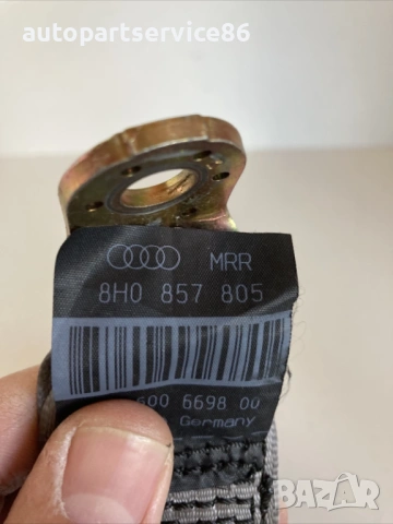 Преден колан за задна лява седалка за Audi A4 1.8T Convertible (2006) 8H0857805, снимка 2 - Части - 54653831