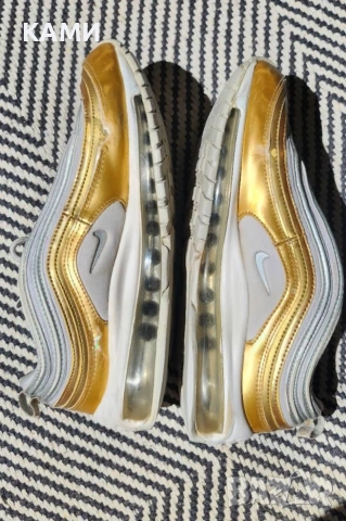 NIKE Air Max 97 silver gold , номер 39, снимка 8 - Маратонки - 54873480