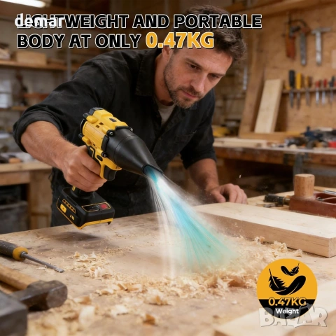 Безжичен вентилатор за издухване и прахосмукачка 2 в 1 за DeWalt 18V/20V, без батерия, снимка 6 - Прахосмукачки - 55219692