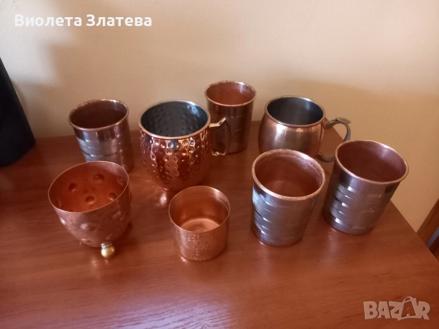 Медни чаши и кани, снимка 2 - Чаши - 55164590
