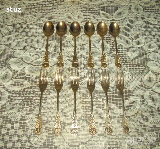 Десертни вилички и лъжички, сет 12 бр.