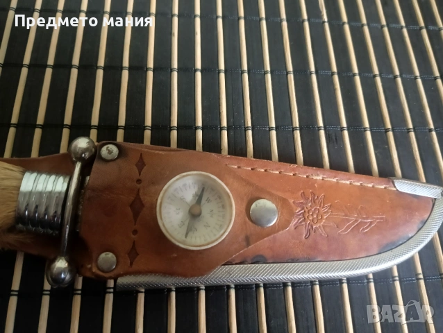 Автентичен Ловен Нож с дръжка от Сърнешки крак , снимка 6 - Ножове - 54652897
