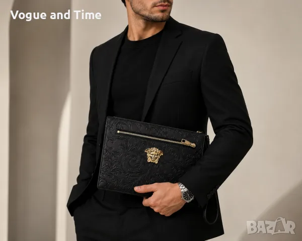 Кожена чанта Versace , снимка 16 - Чанти - 55509615