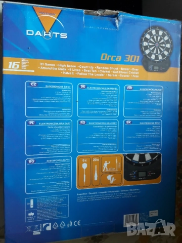 Дартс Dart Board Orca-301, снимка 2 - Дартс - 55703783