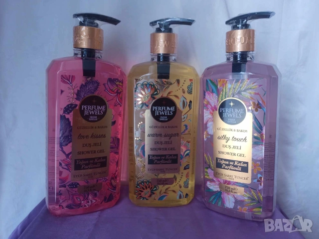 Душ гел Perfume Jewels 750 ml. 3 аромата парфюм